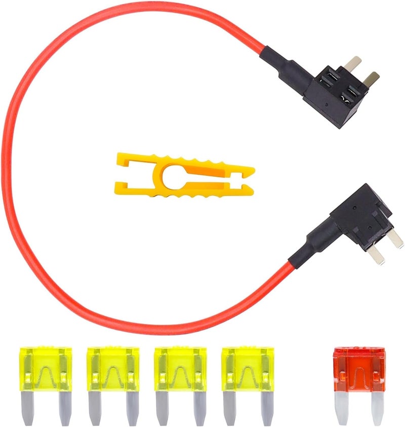 OXCANO CBWPR091AA TIPM Bypass Cable, Fuse Adapter Fuse Holder Repair Pump Relay Compatible with Dodge Ram 1500 2500 3500, Jeep Chrysler VW 2007 2008 2009 2010 2011 2012-2016, 14 AWG Wire/20 10 AMPs - Image 1